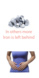In others more Iron is left behind